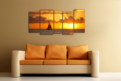 Модульная картина "Парусник"