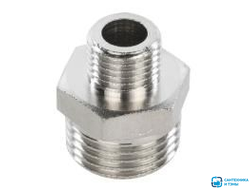 Ниппель переходной VIEIR  1"- 1/2" VIEIR нр/нр никель