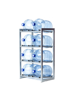 Стеллаж из профиля для 8 бутылей