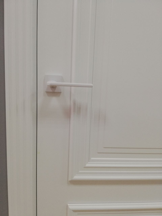 Дверь эмалевая глухая "Багет 11" эмаль белая
