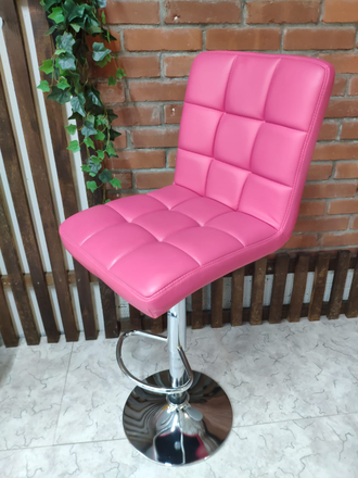 Барный стул N-48 Kruger BR розовая (фуксия) экокожа