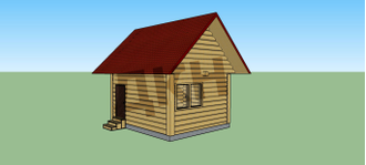 Дом 5*6 с рубленной перегородкой и фронтонами