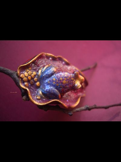 "Песнь Принцессы Вишнёвого Лотоса", фэнтези-брошь в восточном стиле