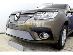 Защита радиатора Renault Logan 2018- / Renault Sandero 2018- chrome низ
