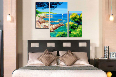 Модульная картина "Скалистый берег"