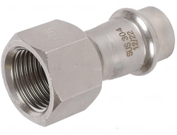 Переходник ROMMER ВПр-ВР, 15х1/2 из нержавеющей стали прессовой