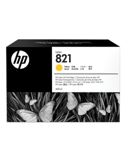 Картридж струйный HP (G0Y88A) Latex 110 Printer №821, цвет желтый, оригинальный 400 мл.