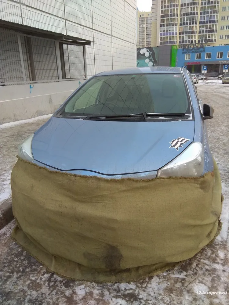Отогрев выхлопной системы авто Toyta Vitz