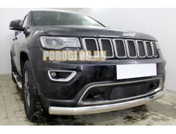 Защита радиатора Jeep Grand Cherokee IV (WK2) 2018- (Laredo, Limited, Overland) black низ