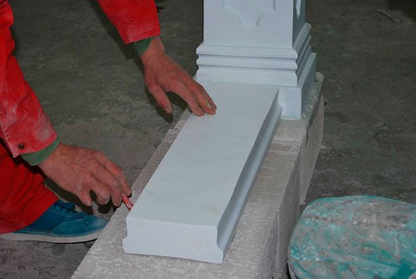 предварительная разметка основания балюстрады