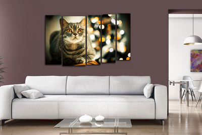 Модульная картина "Спокойствие в огнях"