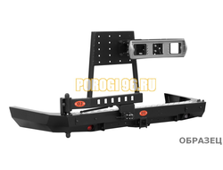 Задний силовой бампер серии Трофи на Mitsubishi L200 IV 2006-2014 (03.043.02)