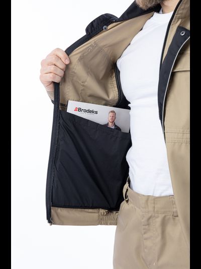 Куртка BRODEKS KS 201 цв. бежевый/чёрный