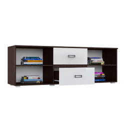 Ким Тумба ТВ (1600*543*420мм) белый глянец/венге