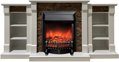 Электрокамин Моника LUX WT M4 с очагом Fobos