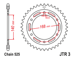 Звезда ведомая (47 зуб.) RK B5650-47 (Аналог: JTR3.47) для мотоциклов BMW