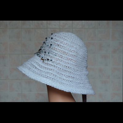 шляпа с кристаллами и камнями женская летняя купить