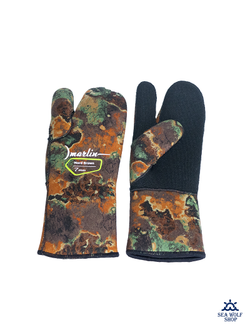 Рукавицы неопреновые 7мм Marlin NORD camo 3х-палые ОП р.XXL