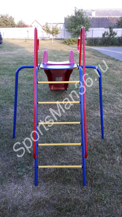 Подставка для детской горки + скат s-line 3м вид сзади