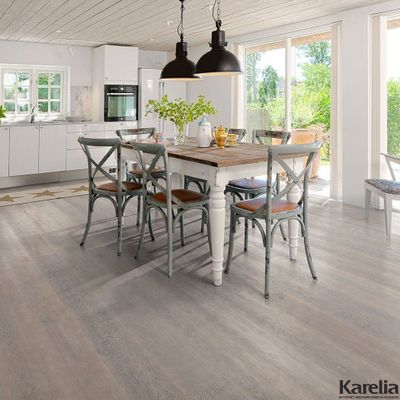 Паркетная доска Karelia Дуб Concrete Grey 3S купить в интернет-магазине karelia-floor.ru