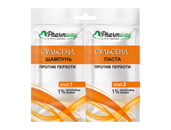 САШЕ Pharmway СУЛЬСЕНА Шампунь против перхоти 1%+ Паста против перхоти 1%,