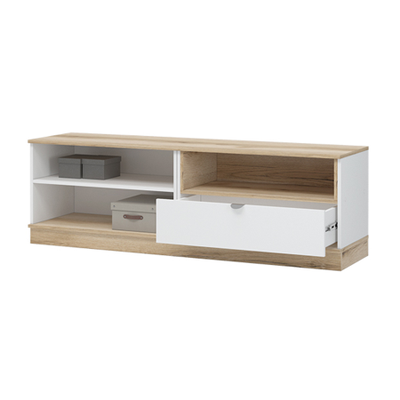 Юкки ТВ 1600 Тумба ТВА 1600х510х450 Дуб делано/Белый шагрень