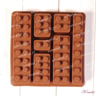 Форма силиконовая для шоколада &quot;Лего №2&quot;, 12*12см, 7 ячеек