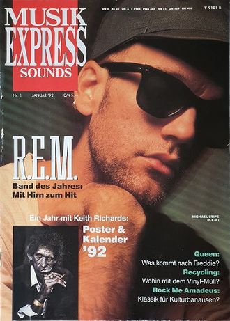 Musikexpress Sounds Magazine January 1992 Rem, Queen, Иностранные музыкальные журналы, Intpressshop