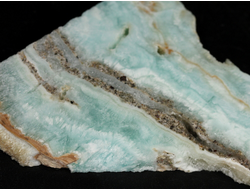 Арагонит голубой, полировка с двух сторон, Африка (49*50*5,5 мм, 37 г) №37757