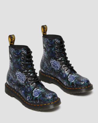 Dr Martens Pascal Mystic Floral Black Blue Backhand