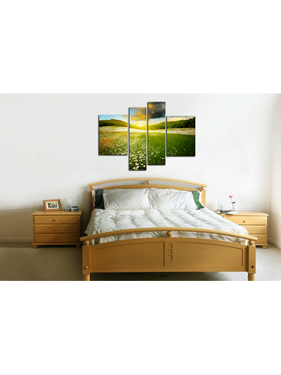 Модульная картина "Ромашки на солнце"