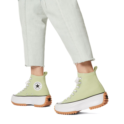 С чем носить кеды Converse Run Star Hike Platform Seasonal Color a00552c салатовые высокие