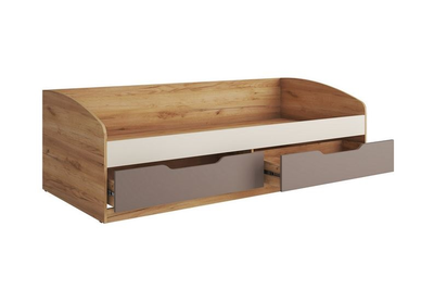 Кровать с ящиками КР-002 РИЧ Миндаль/Глиняный серый (Стиль)