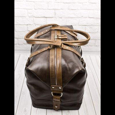 Кожаная дорожная сумка Campora Premium dark brown (арт. 
4019-52)