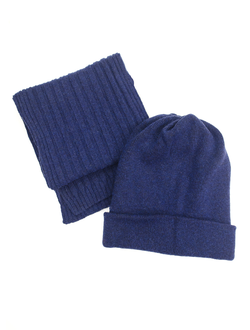 Комплект шапка/шарф КМ001-11 синий