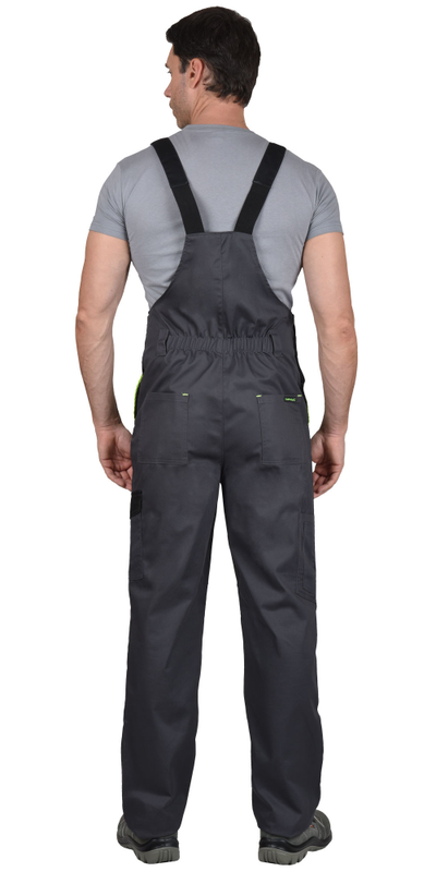 Костюм ХОВАРД-МАСТЕР летний: куртка, полукомбинезон, темно-серый с черной и лимонной отд.