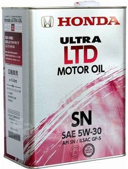 Масло моторное HONDA ULTRA LTD SN/GF-5 5W30 4л ж/б SN/GF-5 5W30 4л ж/б