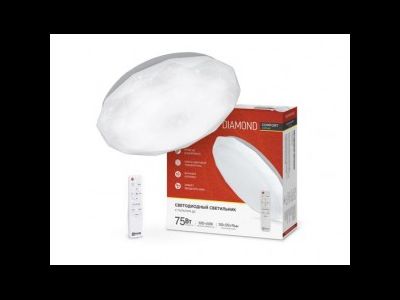 Светильник светодиодный ASD/inHome управляемый 75W(6000lm) 2K-4K-6K d480х80 пульт ДУ COMFORT DIAMOND ALMAZ 4799