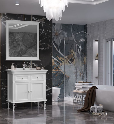 Зеркало Opadiris Кантара 85 белый матовый