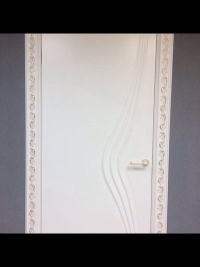 PORTE RICHI (Беларусь). АРБАТ, МОДЕЛЬ ЛЧ12 (Л11), ЭМАЛЬ БЕЛАЯ. ПОЛОТНО ГЛУХОЕ с 3D ФРЕЗЕРОВКОЙ