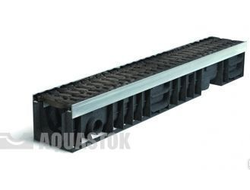 ЛОТОК ВОДООТВОДНЫЙ ПЛАСТИКОВЫЙ ЛВП PROFI DN100 H138 E600 КОМПЛЕКТ