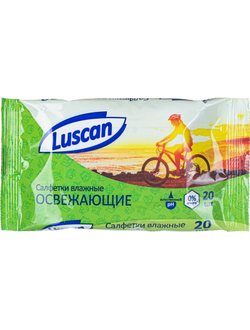 Салфетки влажные Luscan освежающие 20шт/уп