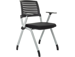 Стул Бюрократ X-Click черный на ножках металл серый