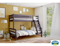 Кровать двухъярусная с наклонной лестницей "Адель" Лаванда