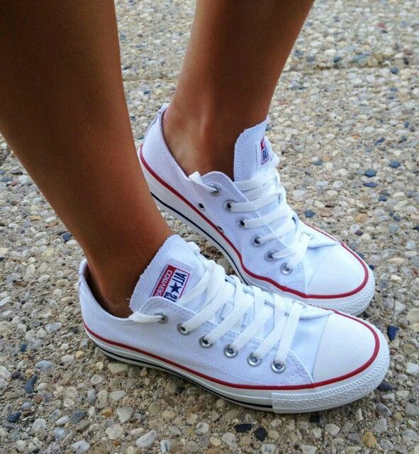 белые кеды низкие Converse