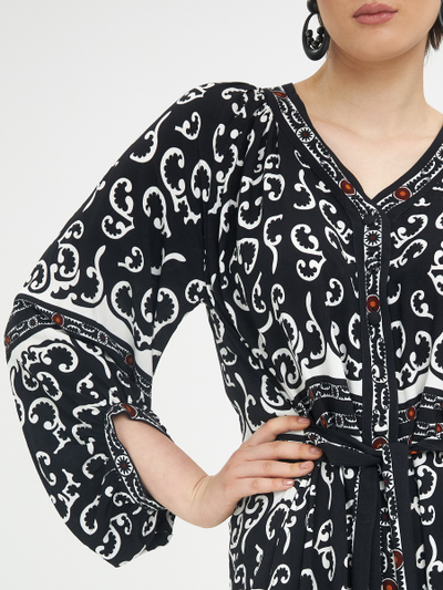 Эффектное платье из вискозы в этническом стиле