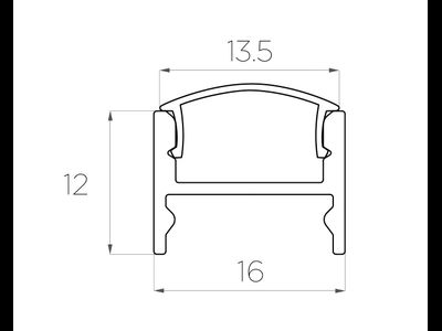 Алюминиевый профиль 4L-1216-S ANOD