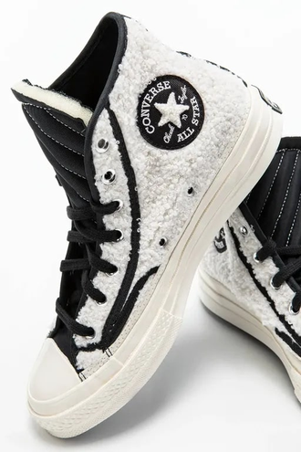 Зимние кеды Converse Chuck 70 Sherpa белые