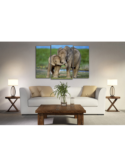 Модульная картина "Мамин слоненок"