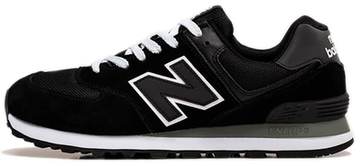 New Balance 574 Black Reflective с мехом